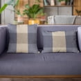 thumbnail image 3 of Plutus Brands Blue Plutus Squares Plaid Luxury Throw Pillow 20 in x 20in, Double Sided 20" x 20", 3 of 9