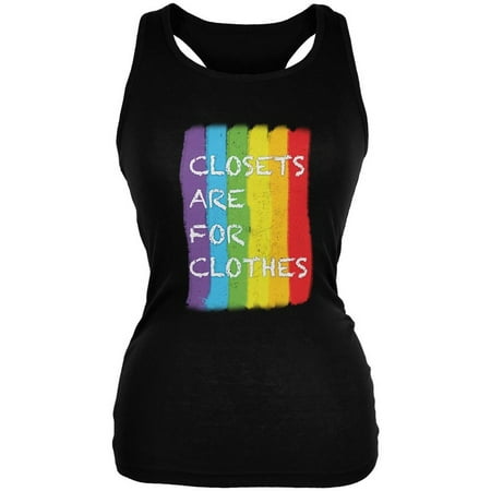 Closet Tank - Gay Pride LGBT Closets Are For Clothes Black Juniors Soft Tank Top
