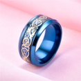 thumbnail image 5 of Unisex Dragon Ring Titanium Steel Electroplated Diamond Inlay Ring European American Design Band Ring Jewelry Gift for Men and Women, 5 of 5
