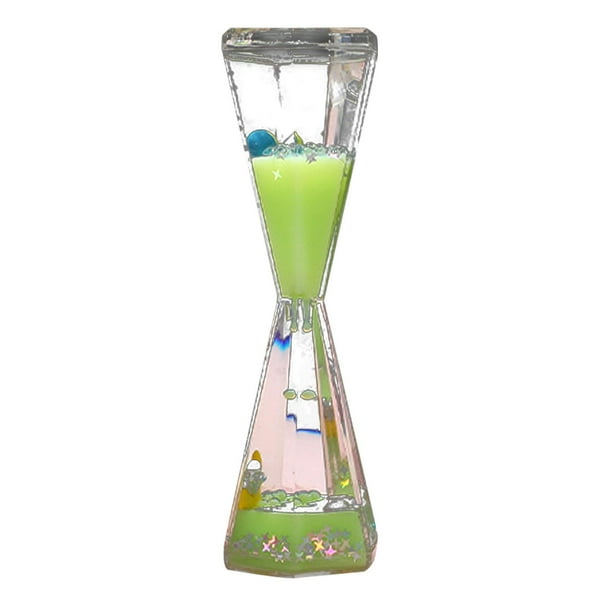 Temporizador De Movimiento Líquido Reloj De Arena Líquido Flotante Para Accesorios De Escritorio De Oficina Color Aleatorio Sunnimix temporizador de reloj de arena
