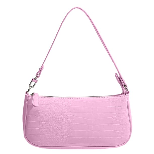 Bolso bandolera pequeño, correas desmontables, bolso tote vintage de piel de cocodrilo, bolso para llevar debajo del brazo