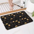 thumbnail image 4 of Black Sun Moon Cloud Pattern Bathroom Rugs Mat,Non Slip Microfiber Bathroom Rug,Rubber Backing,Soft Bathroom Mats for Bathroom Floor,Tub and Shower,17x27in(43x68cm), 4 of 5
