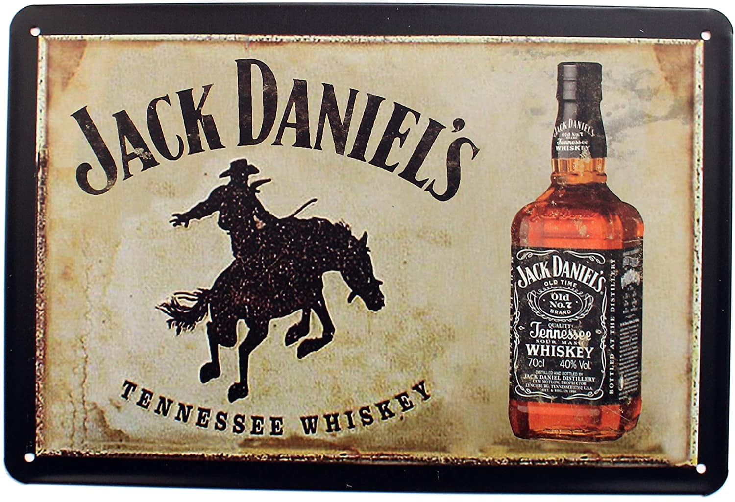 Jack Daniels sign metal wall art plasma cut decor gift idea whiskey tennessee 