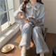 thumbnail image 2 of Pijamas de franela de otoño e invierno para mujer, traje de casa lindo con forro polar grueso de manga larga de invierno para mujer, 2 of 5