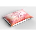thumbnail image 2 of Ambesonne Valentines Day Pillow Sham 2 Pack, Pink Love Story, 26"x20", Pink Coral, 2 of 3