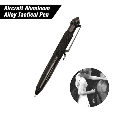 B2 Tactical Pen Self Defense from Badass EDC Tool Weapon Aircraft Aluminum Glass Breaker (Diamond-shaped Attack Head) + Ballpoint Pen + 1 Ink Cartridge + Gift Boxed (Best Way To Remove Pen Ink From Clothes)