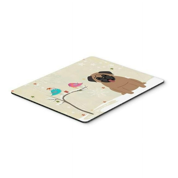 Carolines Treasures Christmas Presents Between Friends Pug Brown Mouse Pad - Hot Pad or Trivet
