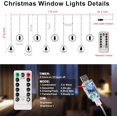 thumbnail image 4 of Christmas Window Hanging Light Decorations: Fairy Curtain Light with, 4 of 4