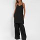 thumbnail image 2 of Conjunto de Pantalones Cortos de Verano con Cuello en V, Blusa sin Mangas Y Pantalones de Bolsillo Sueltos, Traje Casual de 2 Piezas para Mujeres, Conjunto de Mezcla de Algodón de Lavado a Mano, 2 of 9
