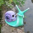 thumbnail image 4 of Halloween Skeleton Snail Resin Crafts Snail Skull Sculpture (Yellow), 4 of 6