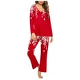 thumbnail image 2 of Womens Pajama Set Ladies' Casual Solid Color Casual Top Pants Pajama Set Pajama Set Women lounge Sets for Women Cute Pajama Sets for Women Matching Pajama Set for Women, 2 of 5