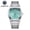 Silver case, light blue dial, steel strap model, variant on Men's watch with large dial, luminous quartz watch, waterproof calendar wristwatch, quartz movement, business trendy men's wristwatch