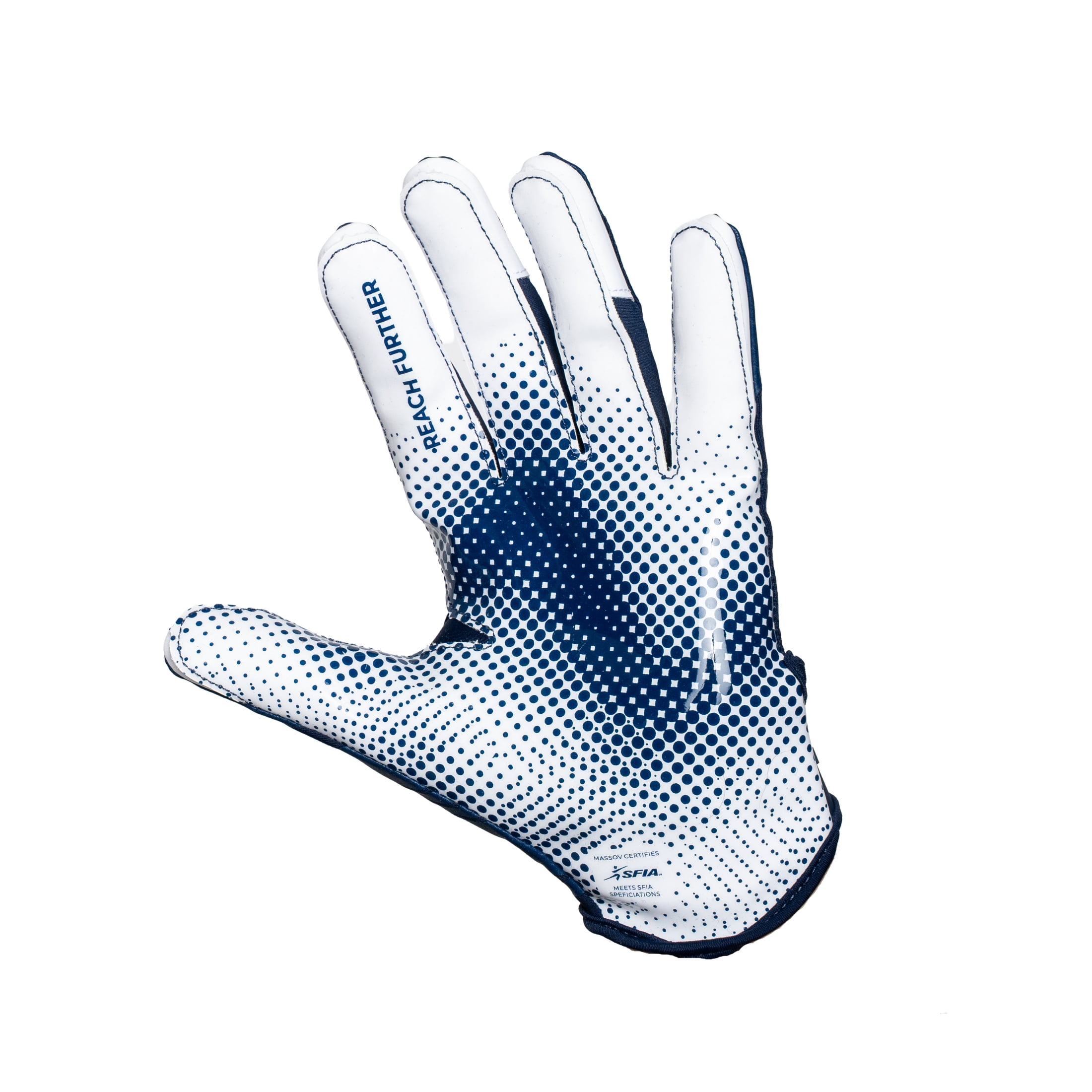 Massov VPRO3 Mens Adult Football Glove, Receiver Glove, Navy, XXL