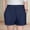 Navy, variant on Luogg Girls Summer Linen Shorts Kids Casual Drawstring Elastic Waist Beach Short Pants With Pockets Girls Cargo Pants 5-6 Years