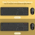 thumbnail image 4 of Wireless Keyboard and Mouse, Silent 2.4GHz Cordless Combo-Black-Wagpak, 4 of 10