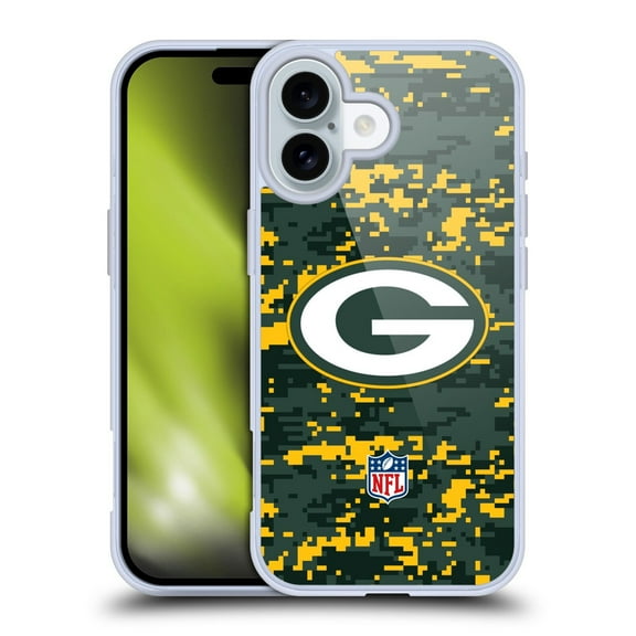 Head Case Designs NFL Green Bay Packers Graphics Digital Camouflage Soft Gel Case for Apple iPhone 16