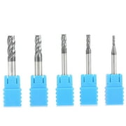 5pcs Tungsten Carbide Thread 4-flute Milling Cutter Tool End Mill Set Tools Accessories