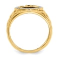 thumbnail image 2 of Finest Gold 14K Yellow Gold & Rhodium Onyx Diamond Trinity Ring - Size 10, 2 of 5