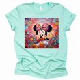 thumbnail image 2 of Minnie Colorful Paint Drops Graphic T-Shirt (Mint-3X Large), 2 of 5