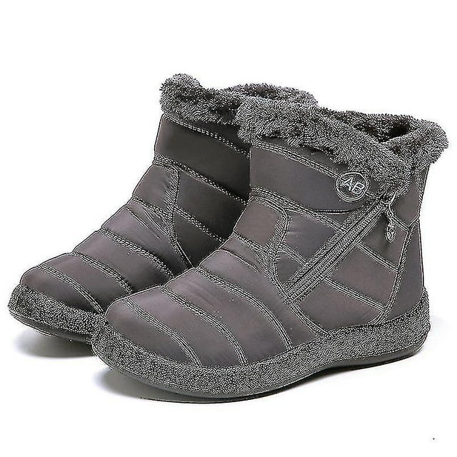 Winter Lightweight Thick Fur Ankle Waterproof 11cm Heel Boots For Women