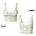 thumbnail image 5 of Haiem Moon And Rabbit Pattern Womens Sports Bra - U Neck Padded Low Impact Yoga Bra Workout Crop Top Gym Moisture-Wicking Workout Vest -Medium, 5 of 9