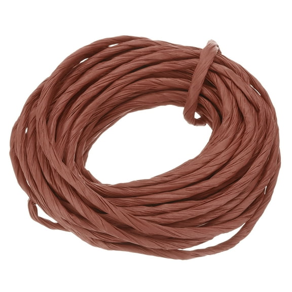 Uxcell Raffia Paper Craft Rope Packing Rope 10.9 Yards Twisted Paper Rust Red