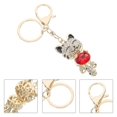 thumbnail image 3 of Creative Diamond-encrusted Key Ring Cat Shaped Charm Keychain Bag Pendant Jewelry Accessories Car Decoration (Black), 3 of 3