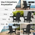 thumbnail image 5 of JUSTLET Outdoor Patio Chair, HDPE Folding Adirondack Chair, Black, 5 of 10