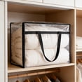 thumbnail image 7 of Transparent Clothing Storage Bag 90L, Packing Bags for Moving with Easy-Glide Zipper & Handles, Bolsas Para Guardar Ropa for Blankets Sweaters, 7 of 7