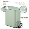 thumbnail image 4 of Bote de basura TIPGO Slim de acero inoxidable, 6 L/1.6 galones, verde, 4 of 7