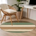 thumbnail image 4 of Round Rugs 3Ft, Farmhouse Sage Green Brown Round Area Rug Washable Indoor Throw Carpet, Country Vintage Wooden Small Non Slip Circle Rug for Bedroom Living Room Home Decor Aesthetic, 4 of 8