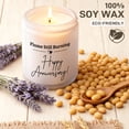 thumbnail image 6 of 7oz White Matte Glass Candle, Lavender Scented, Anniversary Gift, Aromatherapy Candle for Home, Gift for Husband Wife, 6 of 7