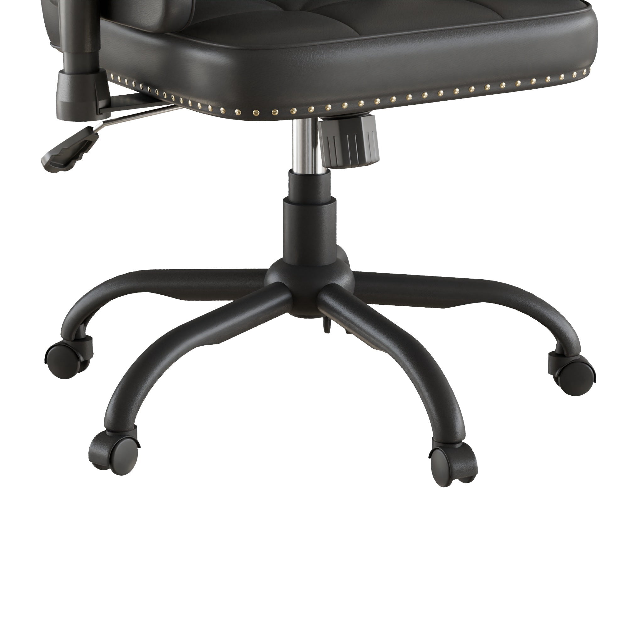 VECELO Office Chair, High Back Executive Office Chair, PU Leather Ergonomic Computer Desk Chair, Adjustable Height Swivel Task Chair with Armrests, Black