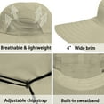 thumbnail image 3 of Tirrina Men's Outdoor Sun Protection Fishing Cap with Neck Flap Wide Brim Mesh Hat for Travel Camping Hiking Hunting, 3 of 7