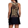 thumbnail image 3 of Maillot de Bain Jupe d'Accent Imprimé Léopard Marron Ajusté pour Femme, 3 of 4
