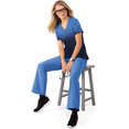 thumbnail image 4 of KOI Basics 1031PR Women's Cali Scrub Top X-Small Heather Galaxy Navy Ombre, 4 of 5