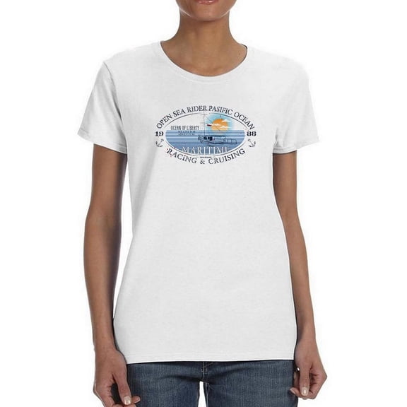 Open Sea Rider Shaped T-Shirt Women -Image by Shutterstock, Female 3X-Large