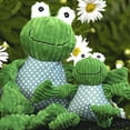 thumbnail image 2 of HuggleHounds Knotties Durable Plush Toy for Dogs with Multiple Squeakers, Frog Knottie, Small, 2 of 9