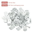 thumbnail image 3 of Uxcell 40Pcs 1/4" Offset Clips de lienzo para enmarcar imágenes con 1 agujero Plata, 3 of 5