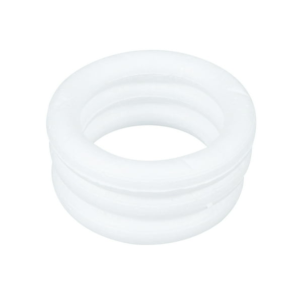 WEAVILUX 10Pcs White Foam Donut for Wreath Craft Supplies, Foam Circles for Craft Projects and Decorations
