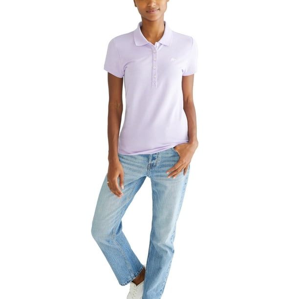 Playera Polo Aéropostale Aero Solid A87 Lavanda Escape Neon Talla L
