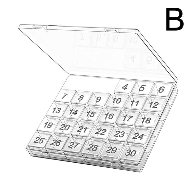 Large Monthly Pill Organizer 30 Days Portable One Month Pill Box Weekly AU