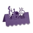 thumbnail image 1 of Unique Bargains Table Name Place Cards,50pack Favor Decor Hollow Butterfly Cut Design Blank Card, Purple, 1 of 5