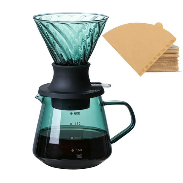 Immersion Dripper Switch Glass V60 Pour Over Coffee Maker V Shape Drip