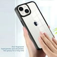 thumbnail image 5 of Clear Case Designed for iPhone 14 Plus Heavy Duty Clear Case, Shock Proof,Shatter Resistant, Protective Silicone Bumper Phone Case Slim Transparent Cover for iPhone 14 Plus, Color Black, 5 of 7