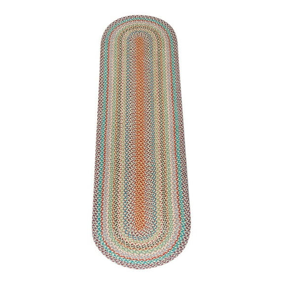 Home Indoor Decorative C-328 Multi 1 Jute Braided Rug, Oval 2' x 8'