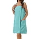 thumbnail image 4 of Bata de baño de felpa para mujeres Inspire Chic, bata de spa para el Día de la Madre, para gimnasio, piscina, ducha, toalla de baño, vestido de ducha, talla XL, color teal, 4 of 6
