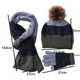 thumbnail image 3 of Zwiiyzr 2024 3 Pieces Toddler Baby Winter Knitted Hat Scarf and Gloves Set, Beanie Cap With Pompom, Scarf and Gloves for Boys Girls Gray, 3 of 5