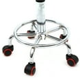 thumbnail image 5 of Veryke Counter Height Bar Stools, Salon Stools Chair Round Stool with Wheels, PU Leather Adjustable Rolling Stool, White, 5 of 8