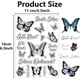 thumbnail image 2 of Sellos transparentes de silicona reutilizables con la palabra "Bendición" en alemán y forma de mariposa., 2 of 9
